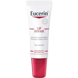 Eine Tube Lippenpflege von Eucerin für trockene und rissige Lippen.
