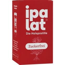 Rote Verpackung von zuckerfreien Halspastillen mit weißer Schrift.