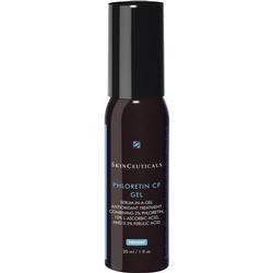 Eine Flasche mit dunkelbraunem Serum-Gel von SkinCeuticals.